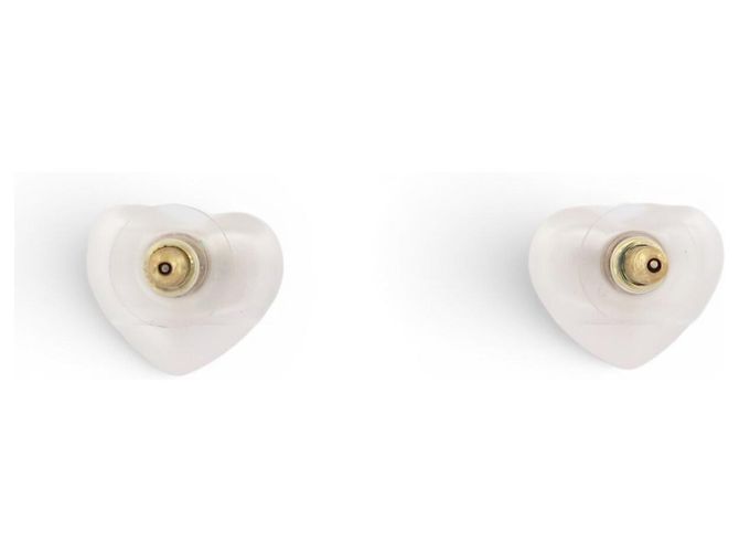 NUOVI ORECCHINI CHANEL LOGO CUORE CC IN METALLO DORATO CON STRASS D'oro - vista 3