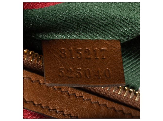 Borsa a tracolla grande Gucci GG Supreme Emblem Marrone Beige - vista 6