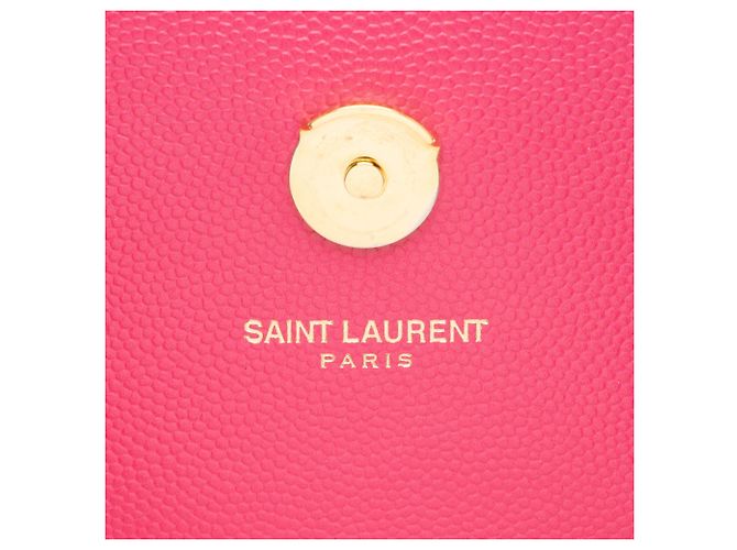 Borsa a Spalla Saint Laurent Grain de Poudre Monogram Kate Small Rosa - vista 9