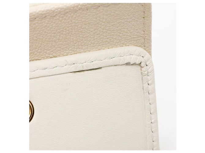 Portafoglio compatto Boy in pelle caviar Chanel Bianco - vista 9
