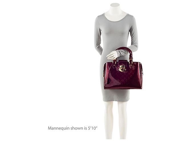 Borsa Louis Vuitton Monogram Vernis Melrose Avenue Rosso - vista 5