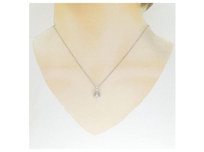 Autre Marque Collana con Diamanti Pt900/Pt850 Argento - vista 6