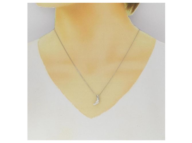 Autre Marque Collana di Diamanti Pt900/Pt850 Argento - vista 6