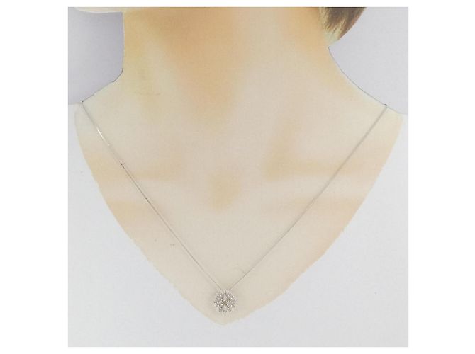 Autre Marque Collana in oro bianco Au750 e diamanti Argento - vista 6