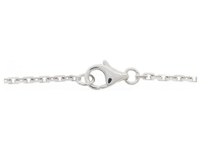 Colar Cartier Love Half Diamond 750 Ouro Branco Prata - vista 5