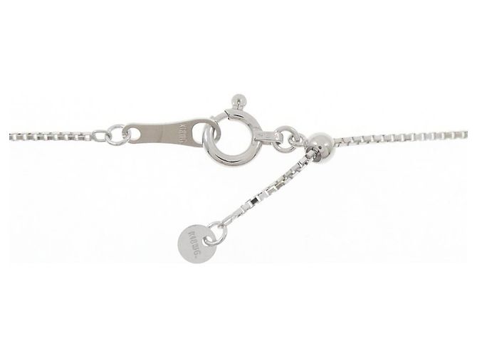 Autre Marque Collana Flower Pave Diamond in Au750 Argento - vista 5