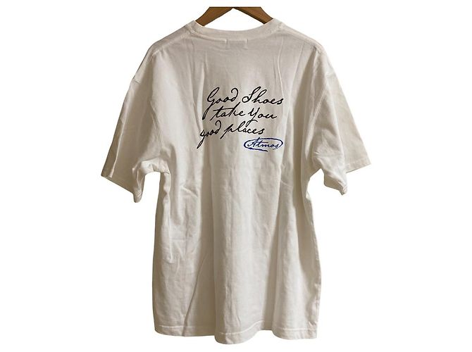 Autre Marque Camiseta de algodón atmos Message Logo Blanco - vista 2