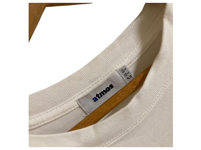 Autre Marque Camiseta de algodón atmos Message Logo Blanco - vista 3