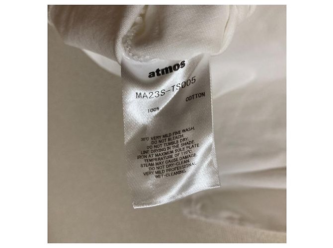 Autre Marque Camiseta de algodón atmos Message Logo Blanco - vista 5