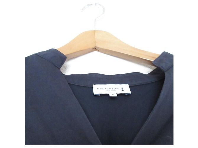 Mackintosh Kurzarm-Bluse Blau Marineblau - Ansicht 3