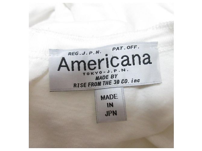 Autre Marque Top de manga larga de algodón Americana Blanco - vista 8
