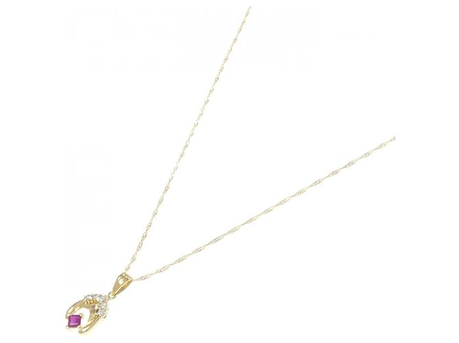 Autre Marque Collana in rubini e diamanti Au750 D'oro - vista 2