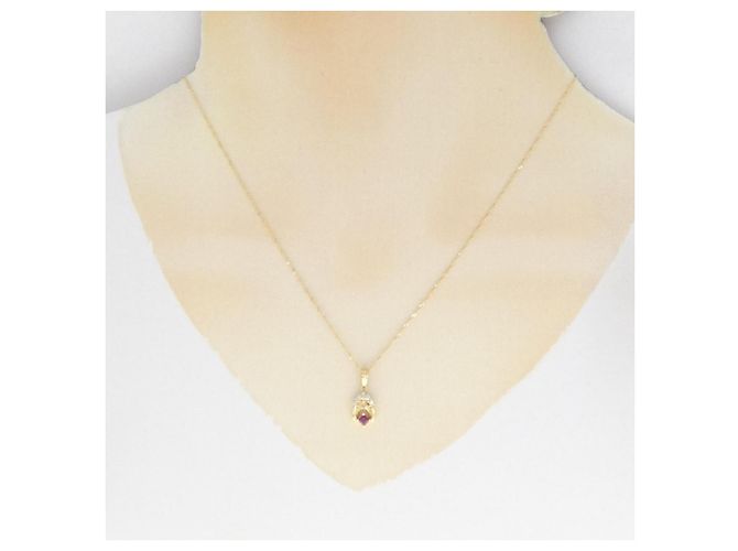 Autre Marque Collana in rubini e diamanti Au750 D'oro - vista 6