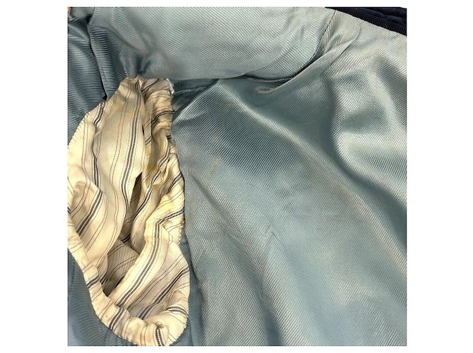 Abrigo de lana con bordado BEE Gucci Azul Azul marino - vista 13