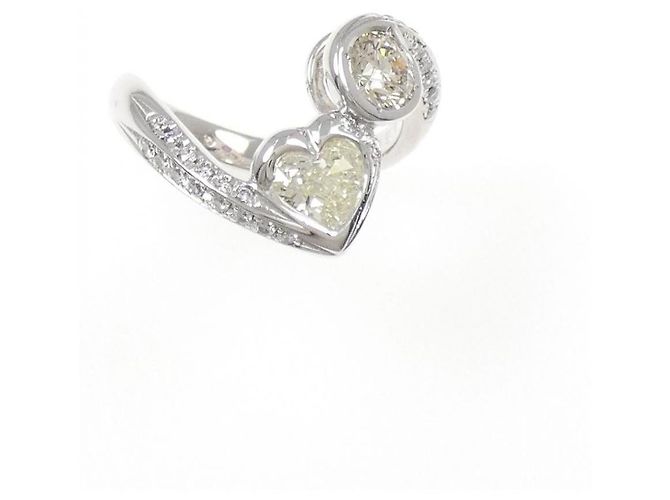 Autre Marque Anello in oro bianco Au750 con diamanti e zaffiri Argento - vista 2