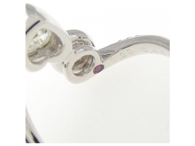 Autre Marque Anello in oro bianco Au750 con diamanti e zaffiri Argento - vista 4