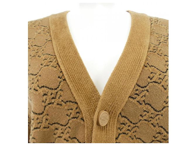 Fendi FZC896 AHED Wollstrickjacke Braun - Ansicht 5