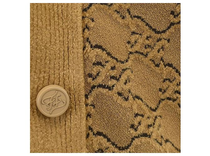 Fendi FZC896 AHED Wollstrickjacke Braun - Ansicht 7