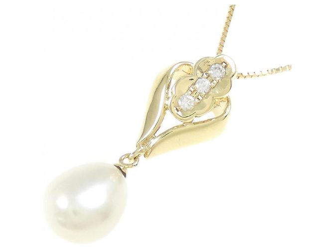 Autre Marque Collana con perle bianche del Mar del Sud e diamanti Au750 D'oro - vista 3