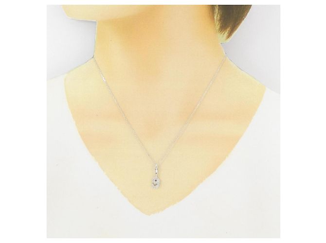 Autre Marque Collana in oro bianco Au750 e diamanti Argento - vista 6