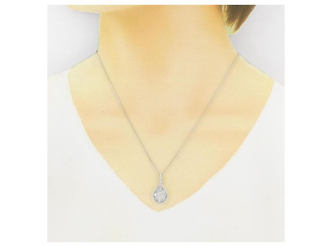 Autre Marque Collana in oro bianco Au750 e diamanti Argento - vista 6