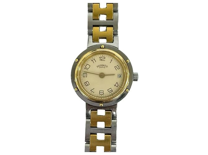 Hermès Vintage Clipper Quarz Armbanduhr - Ansicht 3