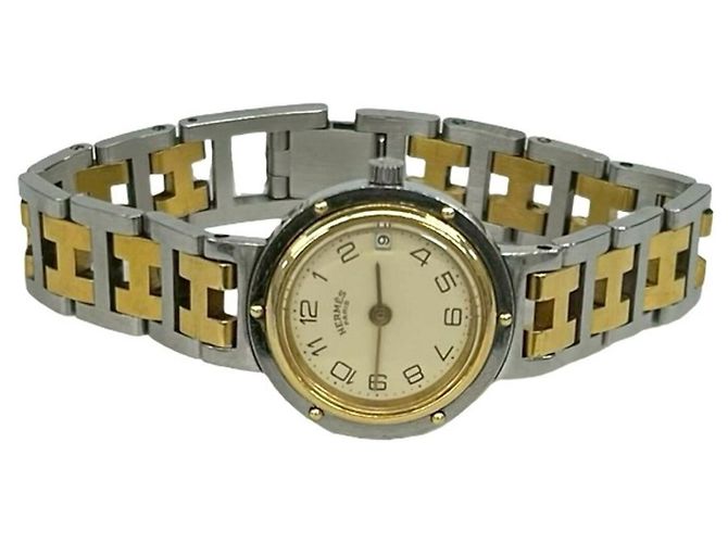 Hermès Vintage Clipper Quarz Armbanduhr - Ansicht 8