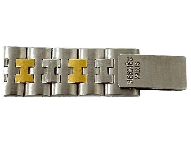 Hermès HERMES Vintage Clipper Edelstahl Quarz-Uhr - Ansicht 3