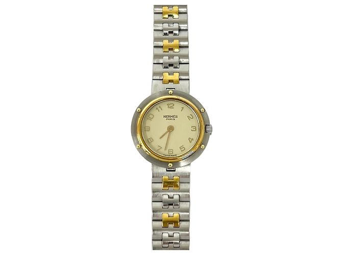 Hermès HERMES Vintage Clipper Edelstahl Quarz-Uhr - Ansicht 5