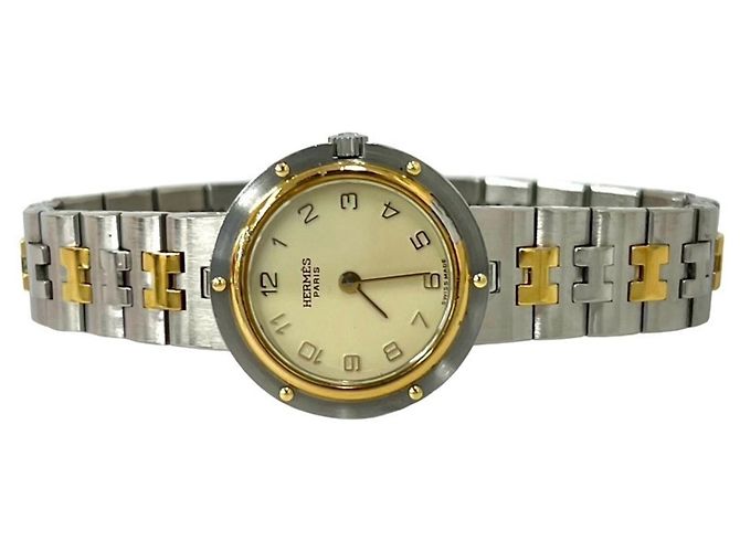 Hermès HERMES Vintage Clipper Edelstahl Quarz-Uhr - Ansicht 8