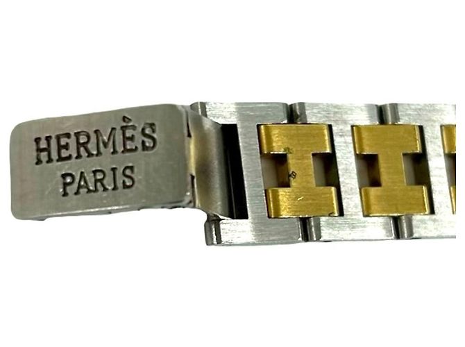 Hermès Hermes Vintage Clipper Logo Gravierte Armbanduhr - Ansicht 3