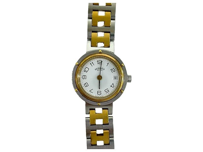 Hermès Hermes Vintage Clipper Logo Gravierte Armbanduhr - Ansicht 5