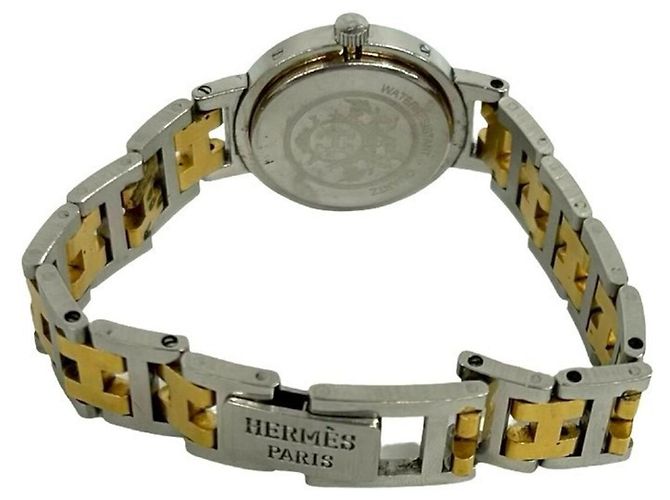 Hermès Hermes Vintage Clipper Logo Gravierte Armbanduhr - Ansicht 9