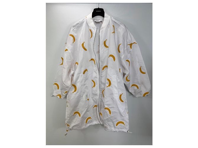 Thom Browne Bomberjacke mit Bananenprint - Weiß Gelb - Ansicht 5