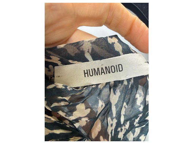Macacão estampado HUMANOID Azul Bege - vista 3