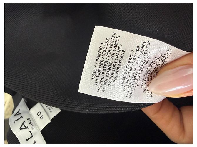 Alaïa Gonna svasata nera con lacci Nero - vista 4