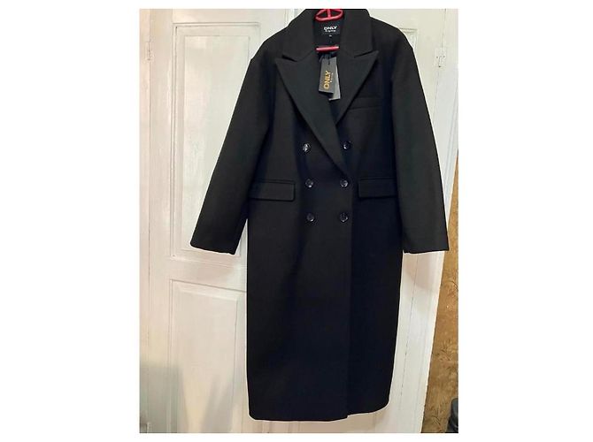 Autre Marque Abrigo ONLY Negro Cruzado Oversize XL - vista 3
