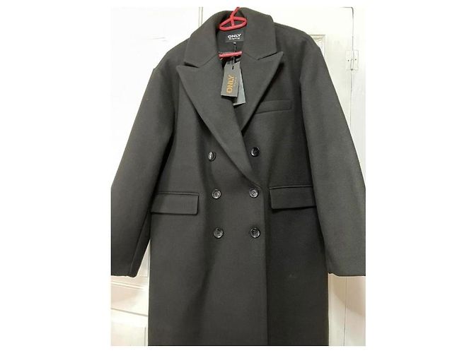 Autre Marque Abrigo ONLY Negro Cruzado Oversize XL - vista 4
