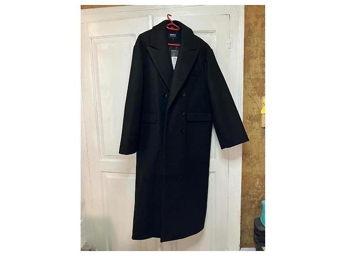 Autre Marque Abrigo ONLY Negro Cruzado Oversize XL - vista 6
