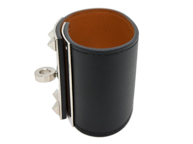 Hermès Bracciale Hermes Kelly Dog Extreme in pelle Swift Noir Nero - vista 4