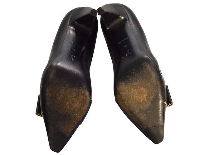Louis Vuitton Décolleté Baroque in pelle nera Nero - vista 10