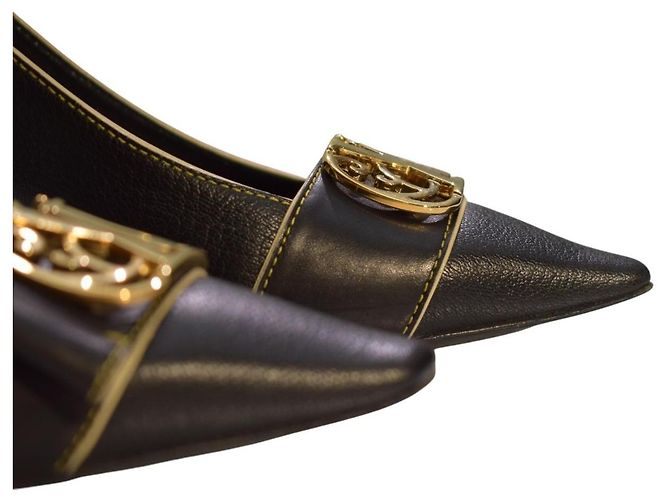 Louis Vuitton Décolleté Baroque in pelle nera Nero - vista 16