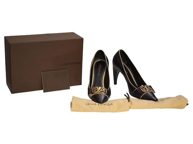 Louis Vuitton Décolleté Baroque in pelle nera Nero - vista 5