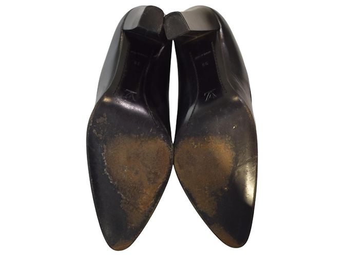 Louis Vuitton Décolleté Monogram Satin Mini Lin - Pelle Nera 39 Nero - vista 11