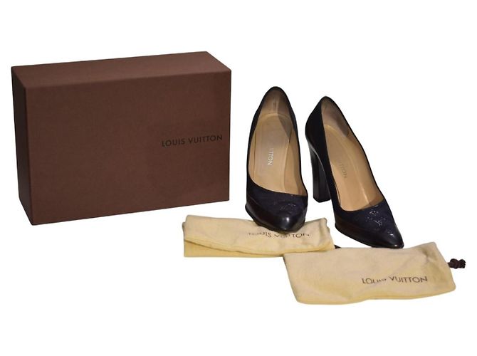 Louis Vuitton Décolleté Monogram Satin Mini Lin - Pelle Nera 39 Nero - vista 7