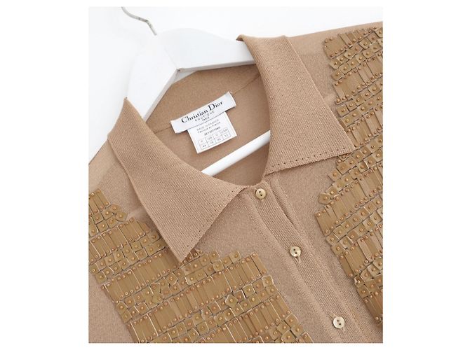 Christian Dior x John Galliano Spring 2002 Bluse mit Lederapplikationen - Ansicht 3