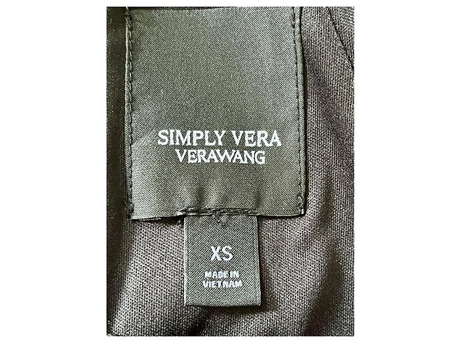 Autre Marque Vera Wang Schwarzes Rüschen-Maxikleid - Ansicht 5