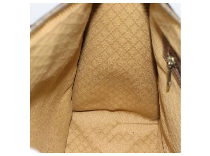 Borsa GUCCI GG Supreme Web Sherry Line PVC Beige Oro Auth 185508 D'oro - vista 18