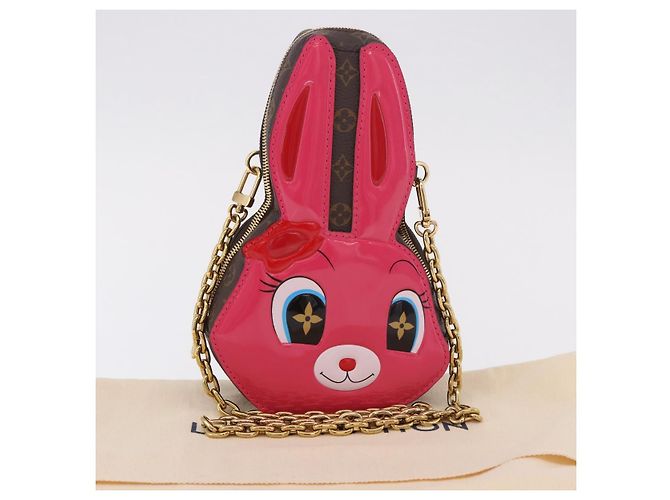 LOUIS VUITTON Monogram Wallet On Chain Rabbit Bag Rose M11452 LV Auth 184890SM Marrom Monograma - vista 12