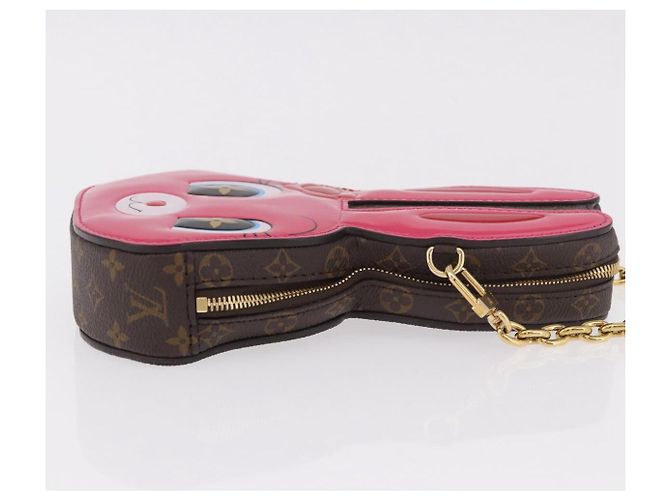 LOUIS VUITTON Monogram Wallet On Chain Rabbit Bag Rose M11452 LV Auth 184890SM Marrom Monograma - vista 3